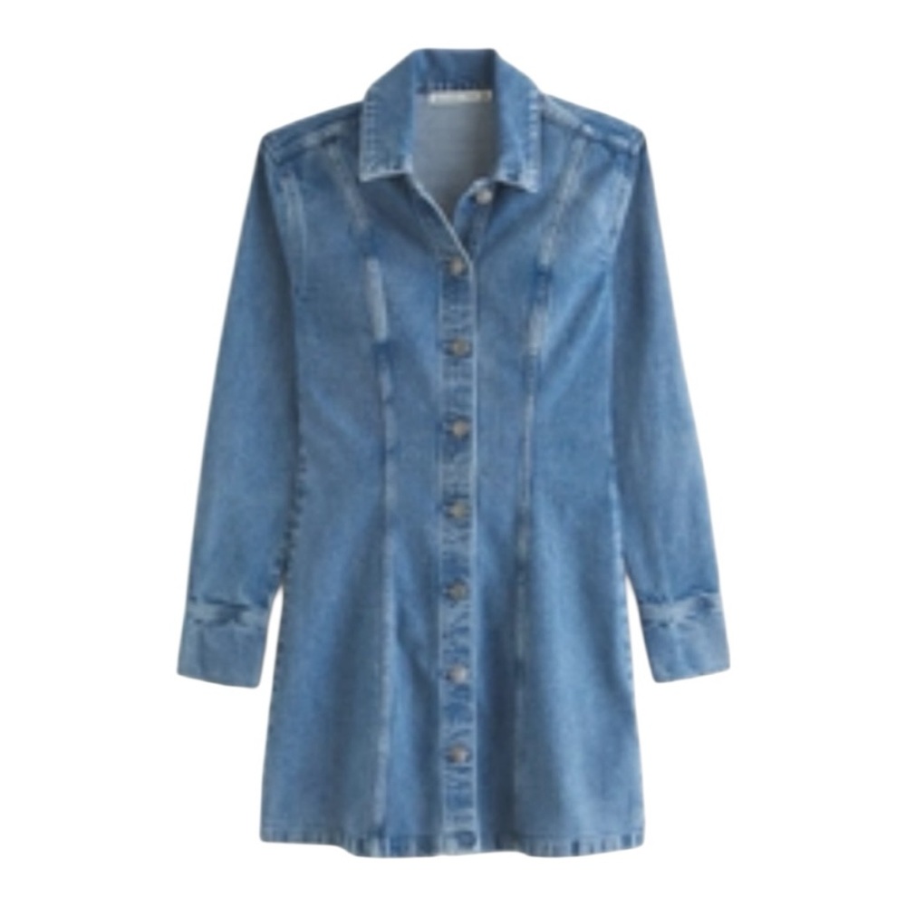 Abercrombie & fich Blue Denim Button-Up Dress size XL
